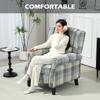 160 Degrees Reclining Armchair, with Footrest - Grey
