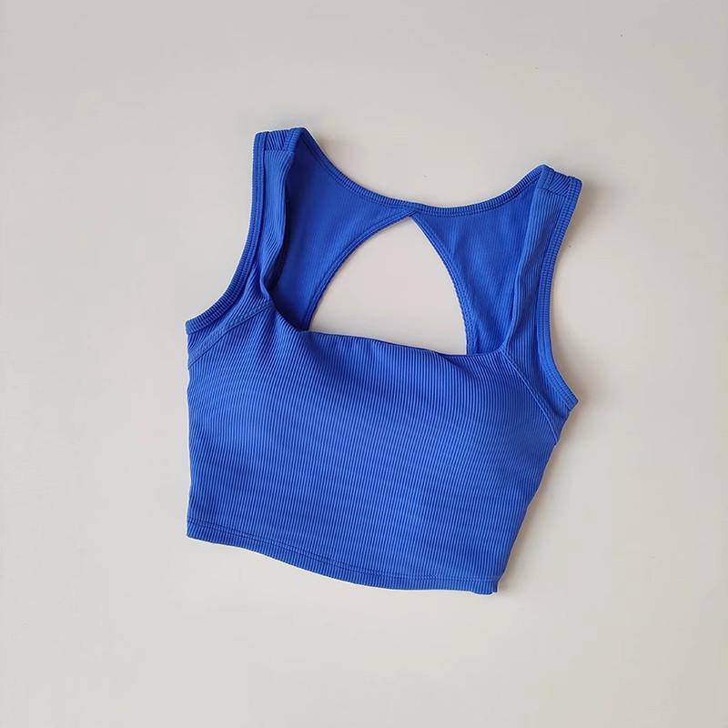

Осенне-зимний спортивный бюстгальтер с эффектом «нюд», ударопрочный: Носить на улице, Красивая спина, Фитнес-йога жилет Small королевский синий