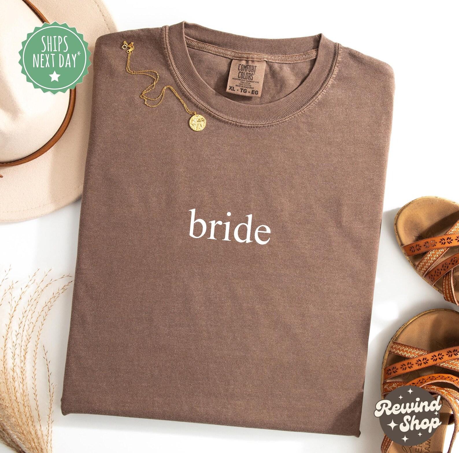 Bride Minimalist Comfort Colors® TShirt, Bride-to-be Shirts, Future Bride Shirt, Bachelorette Shirt, Bridal Party Shirt, Future Mrs. Shirt XL