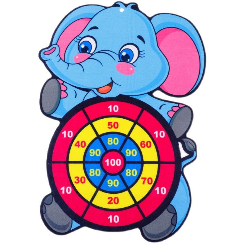 Cartoon Pattern Sticky Ball Children's Dart Board Dart Target Indoor and Outdoor Throwing Sticky Ball Interactive Game