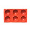 6 Holes Circular Footprint Silicone Baking Mold Reusable BPA Free Mould for Fondant Cookie Pudding Home DIY Baking