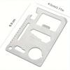 11-In-1 Wallet Multitool Card Heavy Duty Stainless Steel EDC Survival Pocket Tool Bottle Opener Gear For Men Gifts 4