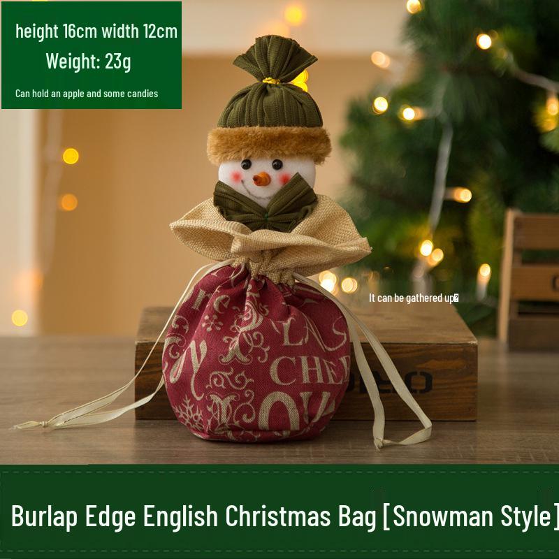 Creative Christmas Eve Apple Gift Bag with Candy Packaging