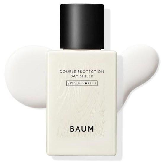 BAUM Double Protection Day Shield N 60mL SPF50+ PA++++ Sunscreen Woody Fragrance Daytime UV Sun Care Forest Bathing Unisex Mens Gift Present Birthday