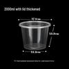 Deshangyuan 2000ML Runda Engångs Takeaway-behållare