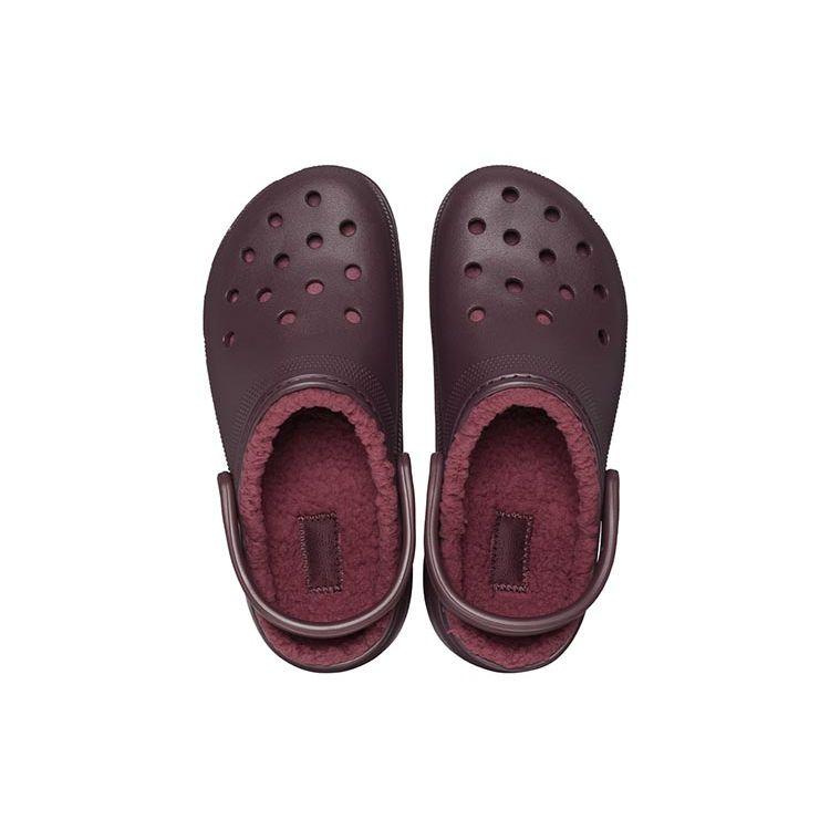 Crocs EVA Klassische Wolke Warme Baumwoll-Clogs Damenschuhe Tief-Kirsche 207938-6WD