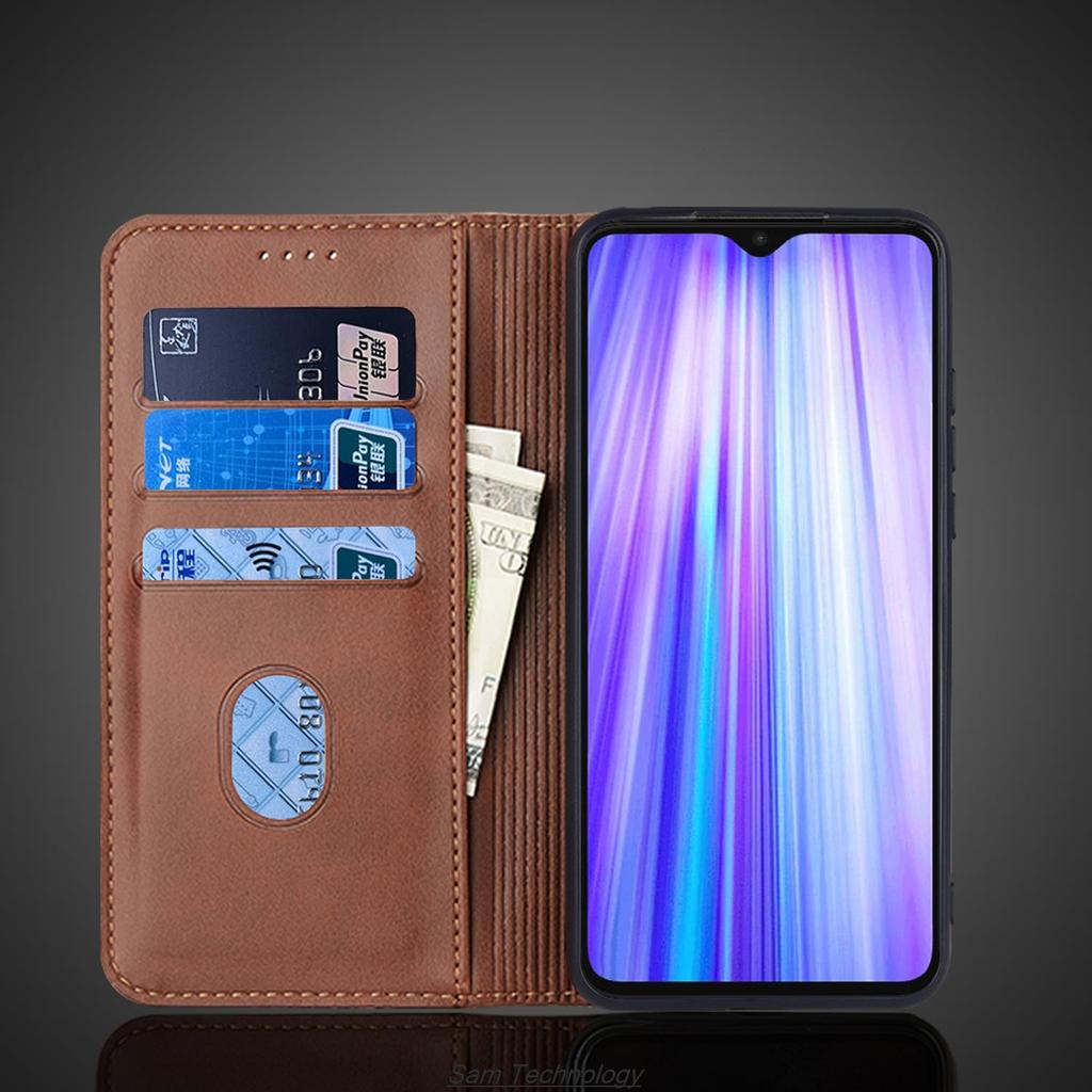 Magnetische Anziehung Lederhülle für Xiaomi Redmi Note 8 Pro / Redmi Note8 Pro Holster Klapphülle Etui Brieftasche Taschen Fundas Coque