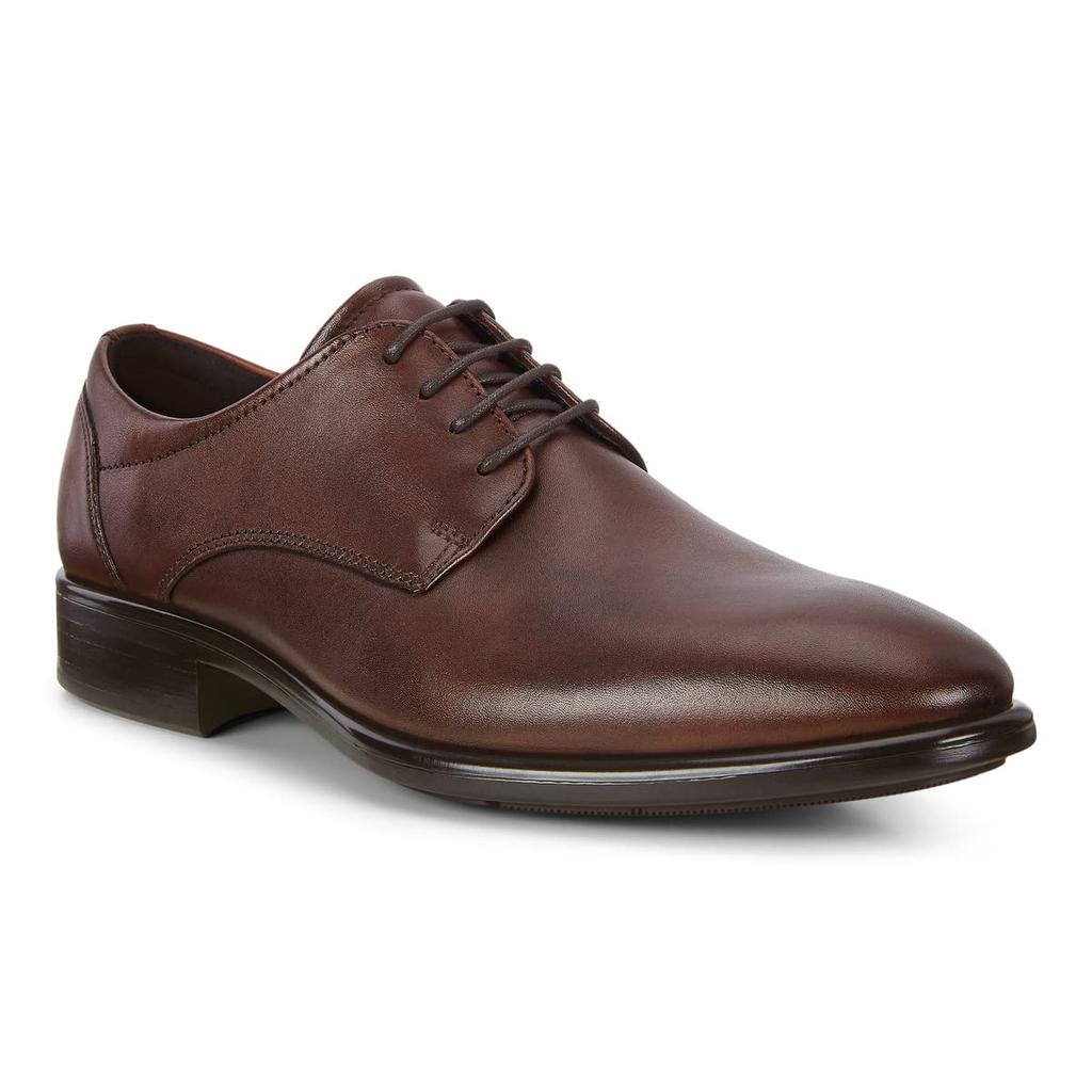 ECCO Herren City Tray Glattleder Kappe Business-Schuhe, Braun, Größe 26,0 cm, 3E