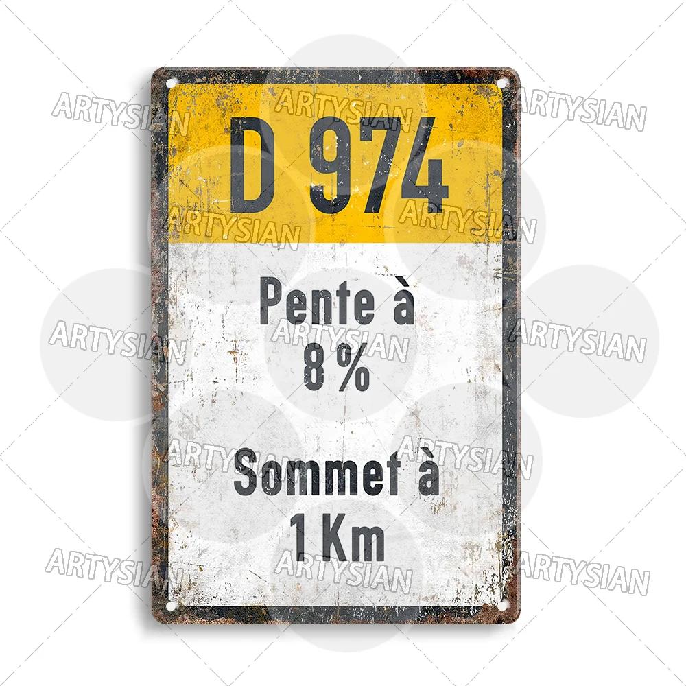 Turul Franței Ciclism Placă metalică Reper ALPE d'HUEZ Col D'Aubisque Col du Granon Peyresourde d'IZOARD l'ISERAN BONETTE