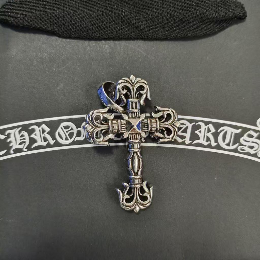 CH Kroko Pendant Collection: Trendy Thai Silver S925 Accessories for Men & Women - Retro Cross, Sword, Hexagram, Bullet Designs