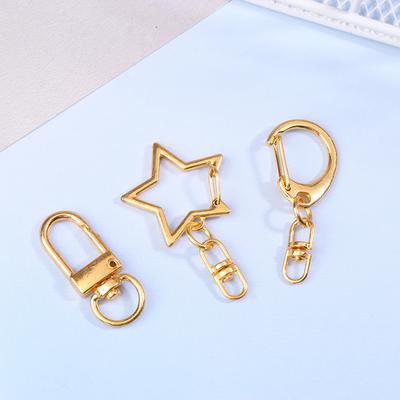 10 buc. Pentagramă cu stea în formă de D, inele cu lanț de chei, accesorii pentru bricolaj, închizătoare de homar, breloc pentru bijuterii.