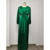 Spring New Waist Lace-up Elegant Satin Dress