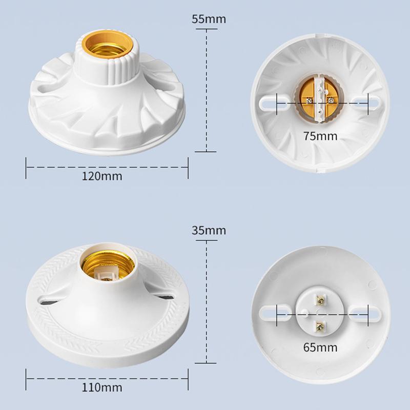 250V E27 Lamp Holder Socket Ceiling Mounted, Bakelite Porcelain Base Screw Edison Bulb Socket For Home Project Use T3Y4