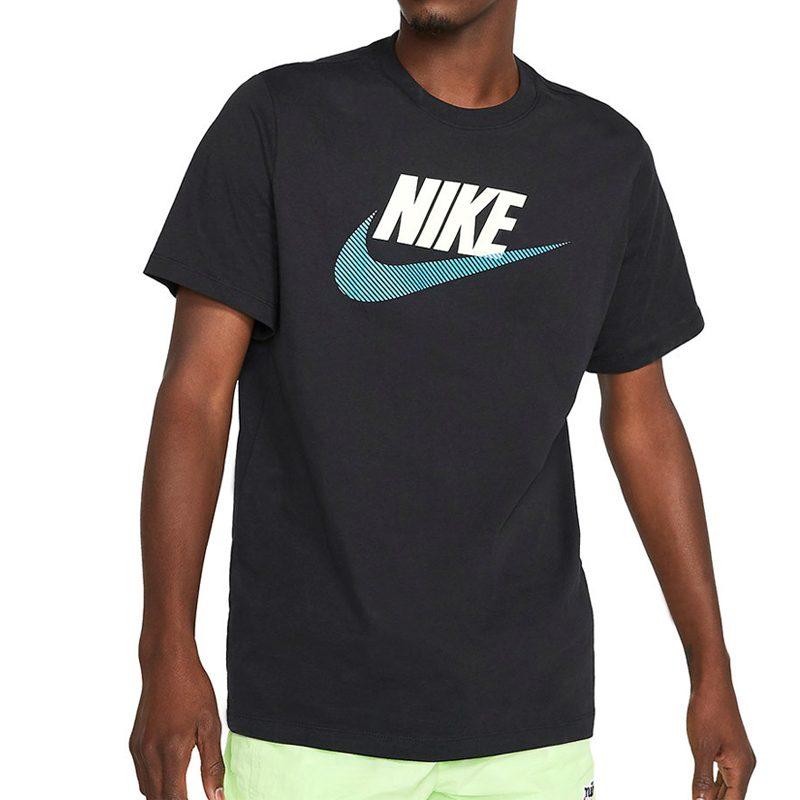 Nike T Shirts Men's Black Crew Neck Moderate Straight Fit DB6523-010