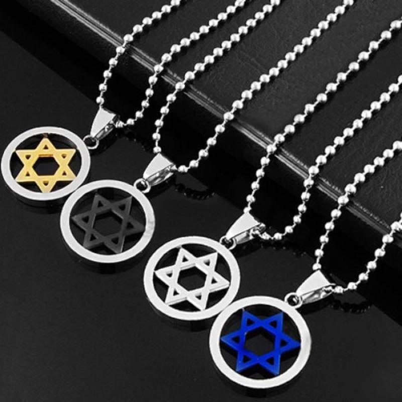

Unisex Fashion Stainless Steel Pendant Jewish Star of David Necklace Jewelry