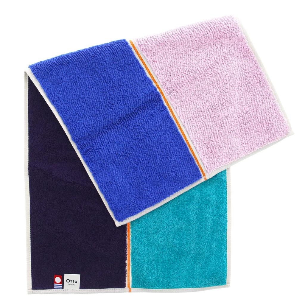 Tanaka Sangyo Imabari Towel Handkerchief Towel Otta Compact Made In 25 X 50 Towel, Japan, Blue, Approx. Cm, CT21-01