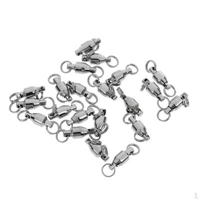 Ball Bearing Swivels for Fishing Gear, Set of 20