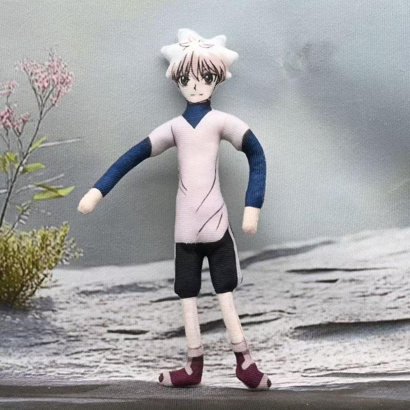 Anime Hunter Killua Zoldyck Cosplay Plüschpuppe Stoffpuppen Niedliche Plüschtiere Zimmerdekoration Abstrakter Drahtgelenk Verdrehbar Geschenke