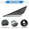 2pcs Mirror Corner Triangle mudguard Cover Compatible for Hyundai Elantra 2014 2015 2016, Durable Plastic Black Silver Tone Front Left Right Side