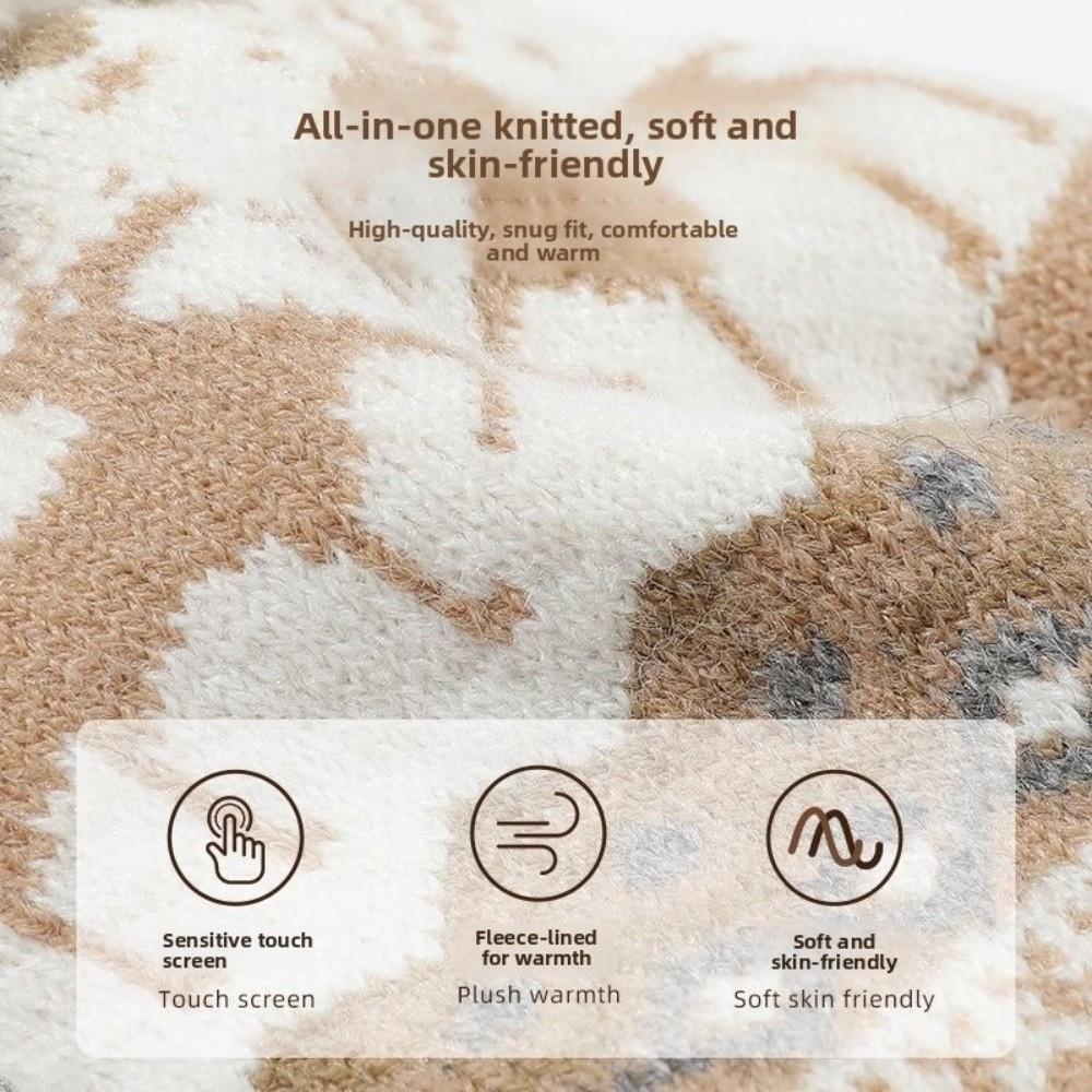 Coldproof Christmas Reindeer Gloves Warm Touch Screen Mittens New Winter Gloves  Autumn Winter
