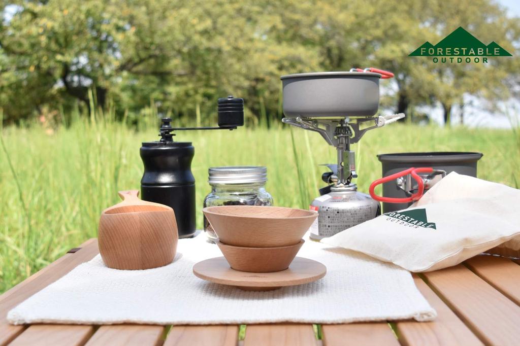 FORESTABLE Dripper do kawy Drewno Naturalne Drewno Kemping na świeżym powietrzu