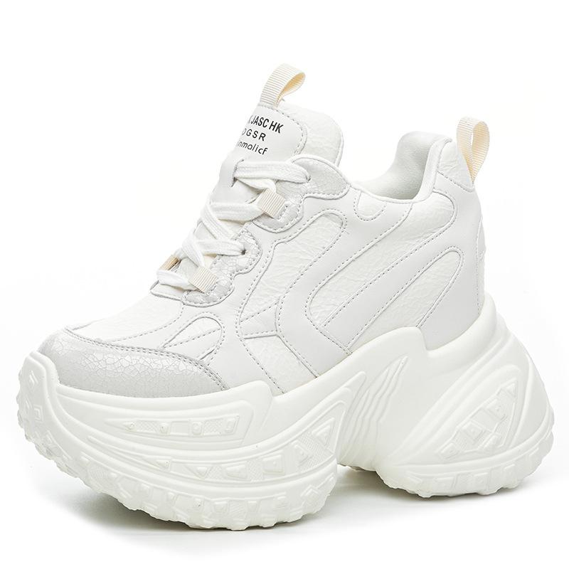 

Inner heightening women s shoes 12cm new breathable dad shoes platform mesh small sports casual shoes women A2501 39 бежевый