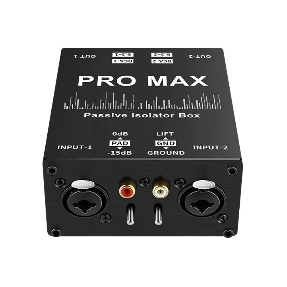 

Multi-functional XLR Audio Isolator RCA Professional Audio Noise Filter 2 Way Passive Audio Isolator Accessories Live Broadcast чёрный