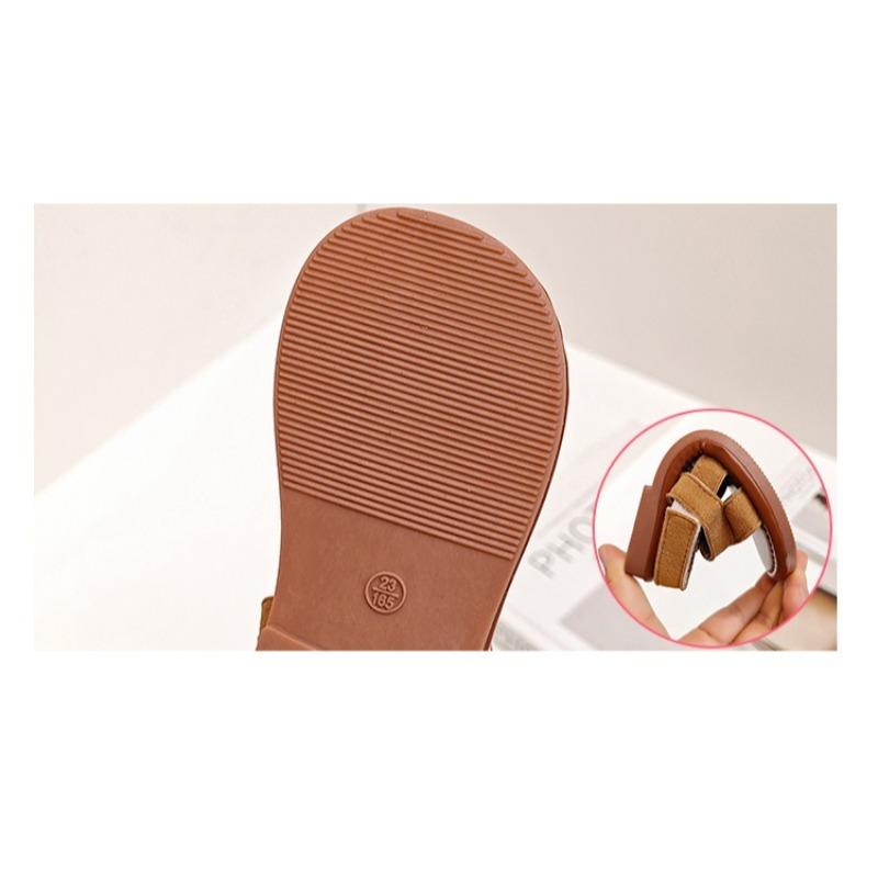 Artistic Retro Girls' Beach Sandals for Toddlers & Youth Simple Soft-Sole Princess Shoes for Babies Fashion Kids Shoes