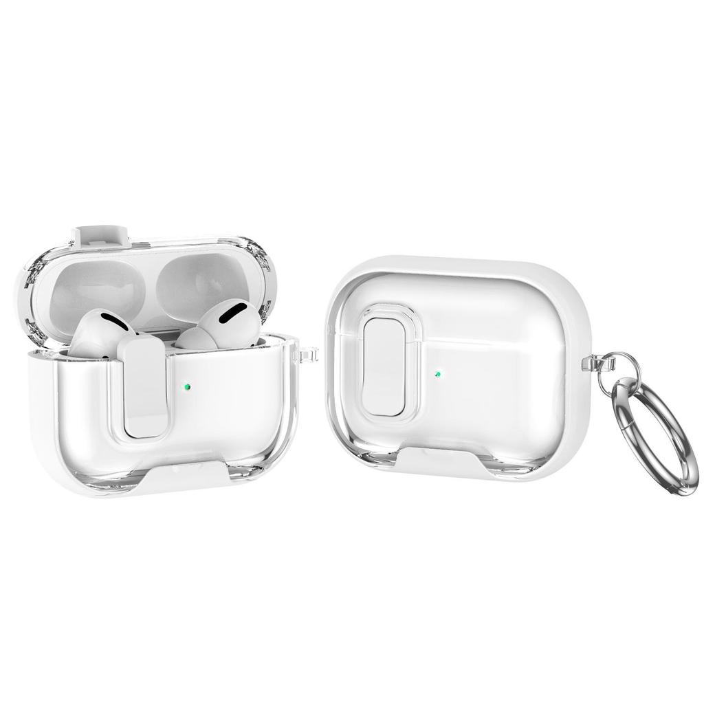 Transparent Color-Block Protective Case with Stand for AirPods Pro 2nd Gen