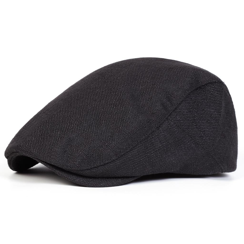 Berretto in Lino Traspirante Monocolore Estivo Unisex Cappello Casual da Esterno Leggero Cappelli Newsboy Cappelli da Viaggio