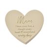 Thoughts of You Memorial Graveside Ivory Heart Plaque - Mum
