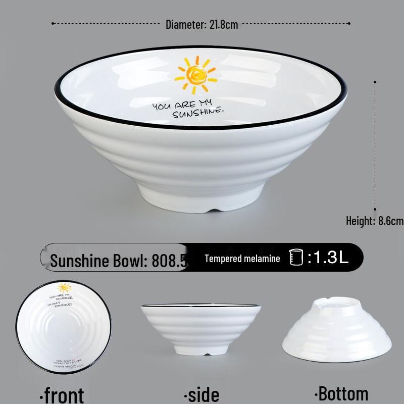 Durable Melamine Restaurant Noodle & Soup Bowl