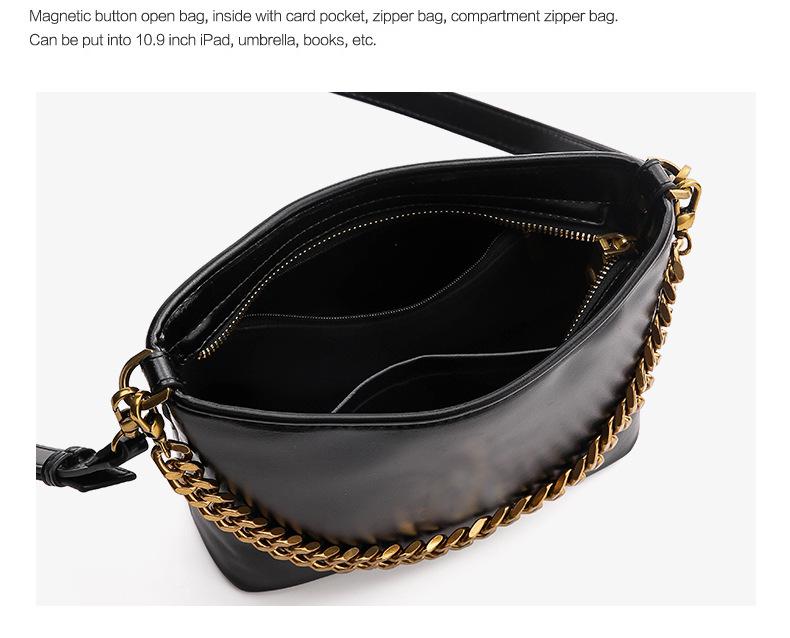 2025 High-End European & American Retro Yang Bucket Chain Bag - Versatile, Simple, Large Capacity Handbag