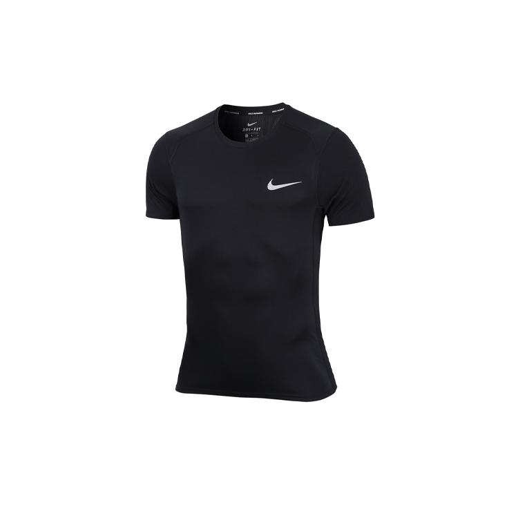 

New Nike MILER T Shirts Men Black AT3952-010 L