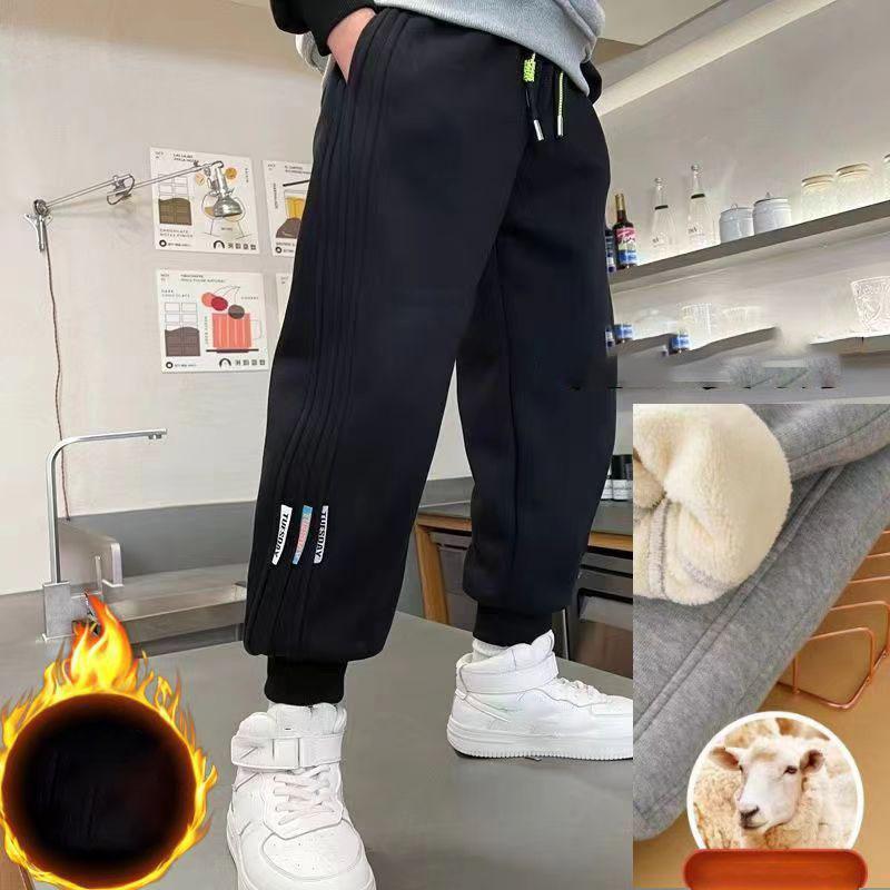 Vinter Herre Joggebukser Tykk Varm Fleecefôr Fargerik Snøring Bomull Trenings Joggebukser