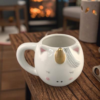 Einhorn Keramiktasse Milch Frühstückstasse Regenbogenpferd Cartoon Bürotasse Zuhause kreative Tasse