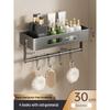 Handunyou Punch-Free Bathroom Wall Shelf with Rod & Hooks