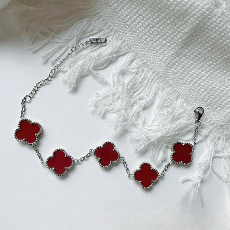 15MM High Version Four-leaf Clover Ladies Bracelet 18k Double-sided Mother-of-pearl Four-leaf Clover Bracelet