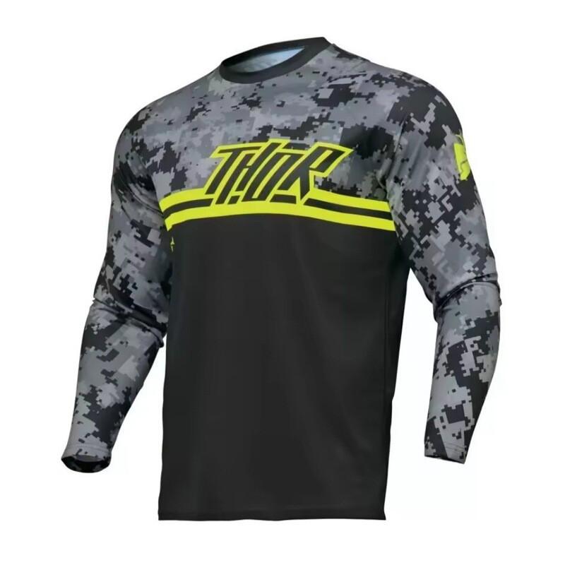 Mens Long Sleeve Cycling Jersey Mountain Bike MTB Outdoor Downhill Riding Apparel Breathable Sport Wear