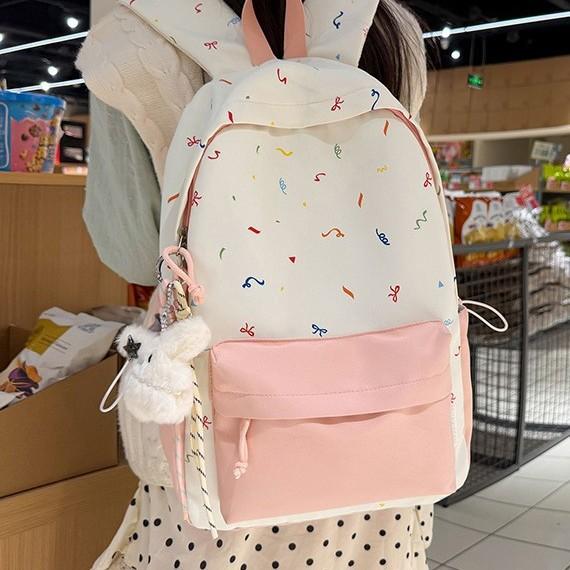 Schoolbag wholesale 1011 new student schoolbag simple Korean version backpack printing large capacity leisure travel backpack female