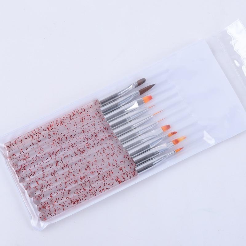 10Pcs Pincéis de unha Delineador de unha Pincéis UV Nail Art Pintura Desenho Canetas degradê Ferramenta de manicure