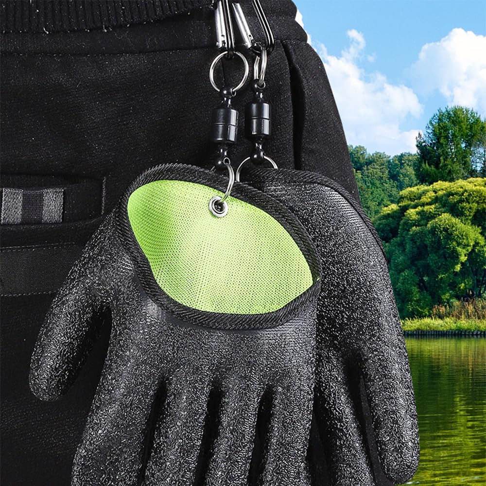 MINGTIANGH Fishing Gloves, Fishing Gloves with Magnetic Hook, Cut Resistant,