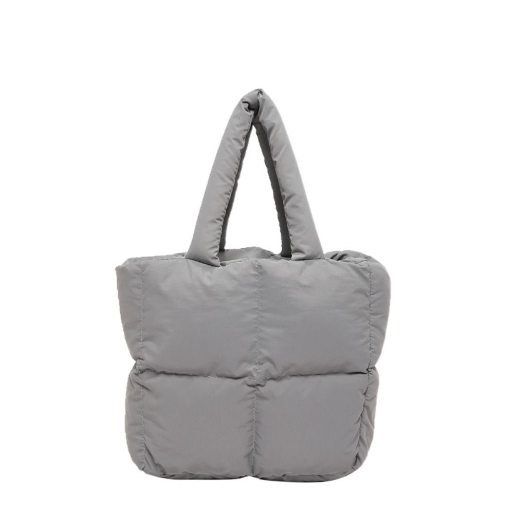 Padded Space Cotton Handbag Nylon Puffy Shoulder Bag Fashion Cloud Tote Bag  Girls