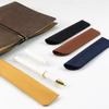 Pu Leather Pencil Holder School Pen Storage Bag Pen Case Solid Color Wear-Resistant Pen Protective Sleeve Small Sign Pen Cover