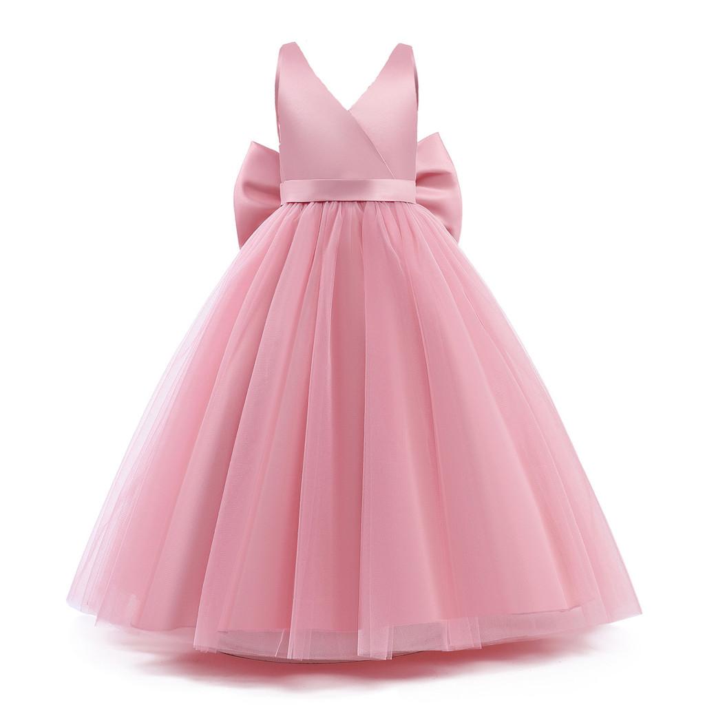 Vestito da Principessa per Bambina in Tessuto Raso e Tulle per Festa di Compleanno e Spettacolo