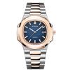 PLADEN Mens Quartz Watch Stainless Steel Waterproof Luminous Casual Sports Wristwatch