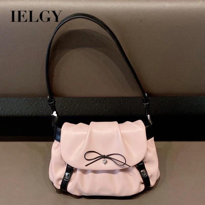 Ielgy Ladies One-Shoulder Cloud Bag Pink Underarm Bag