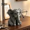 Elephant Glasses Holder Shape Holder, 3D Printed Geometric Eyeglass Display Office Desk Accessories Organizer, Decorative Desktop Ornament for