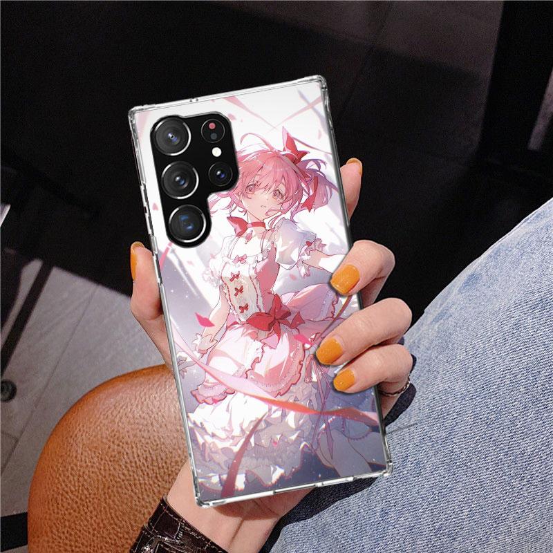 Madoka Magica Anime Phnoe Case for Samsung Galaxy S26 S25 Edge S23 S24 Ultra S22 Plus S21 S20 FE Unique Cover Soft Coque Galaxy