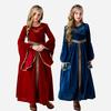Halloween Kids Adult Vintage European Court Ball Court Queen Princess Dress Trumpet Sleeve